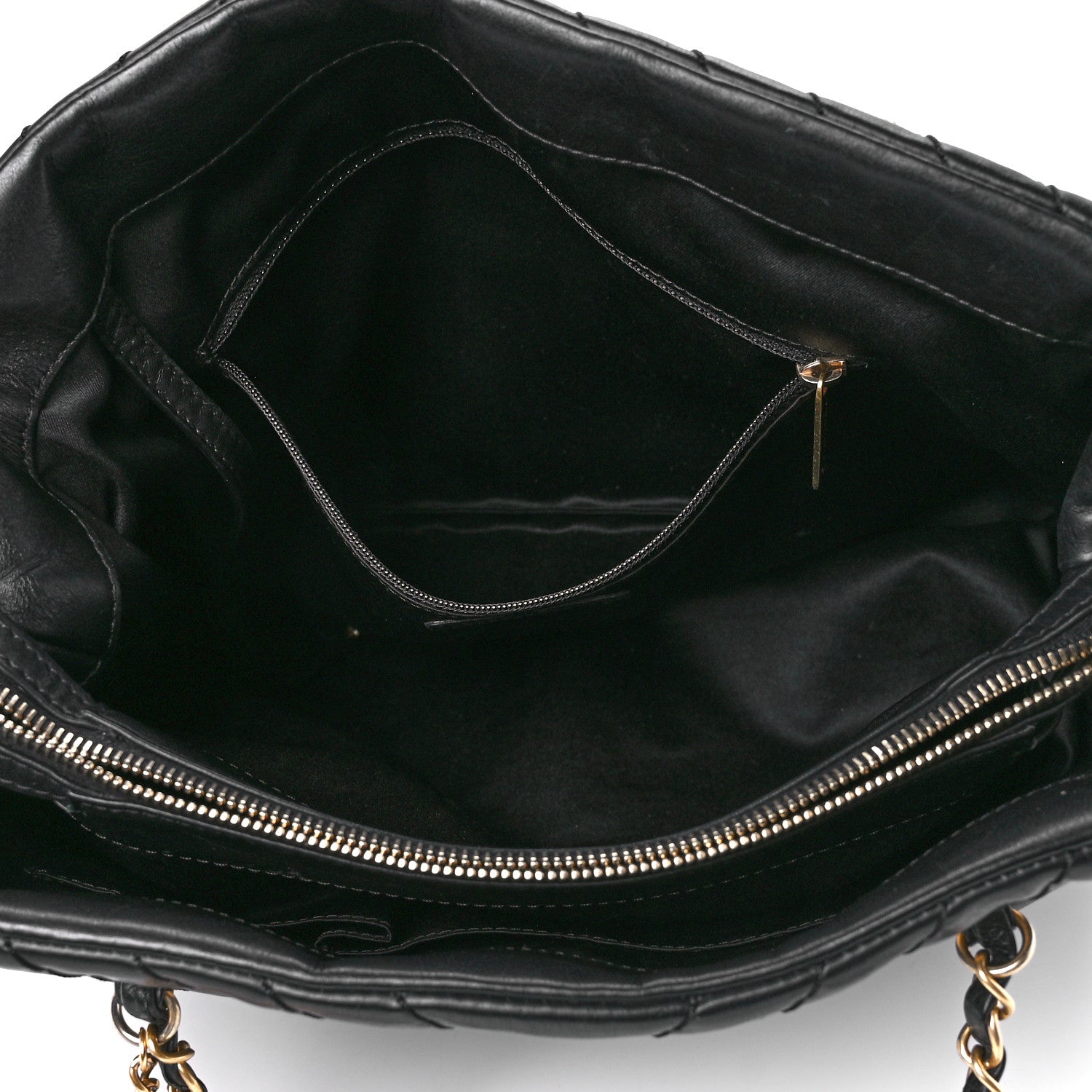 Chanel Calfskin Chevron Quilted Surpique Tote Black 5 of 11