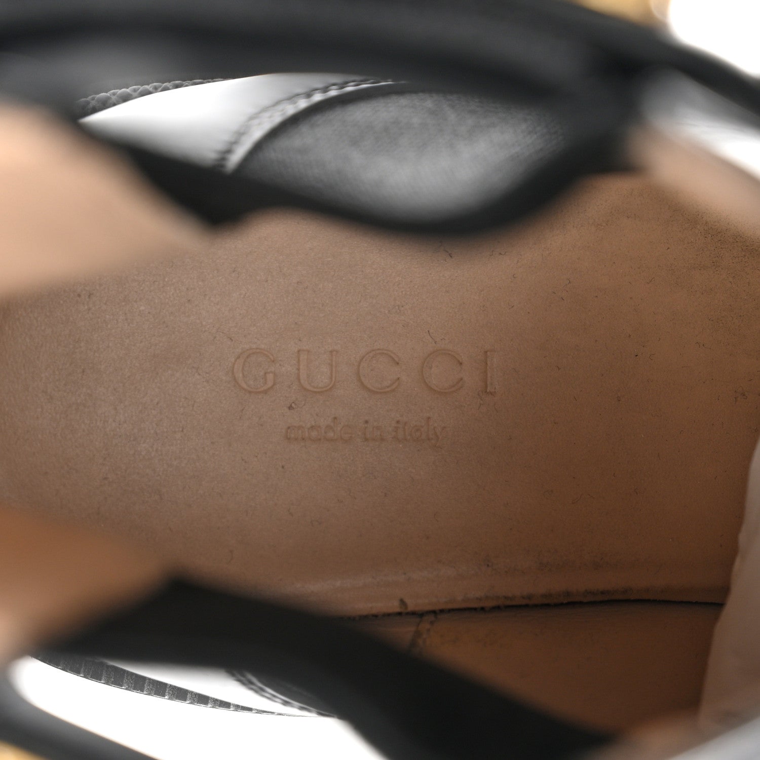 Gucci Calfskin Crystal GG Trip Chelsea Ankle Boots 38.5 Black 7 of 8