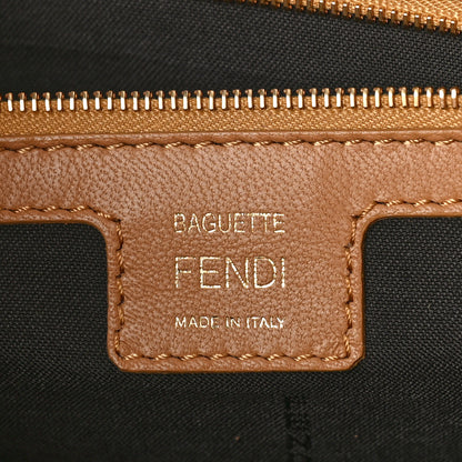 Fendi Nappa FF 1974 Embossed Baguette Miele Scuro 6 of 8