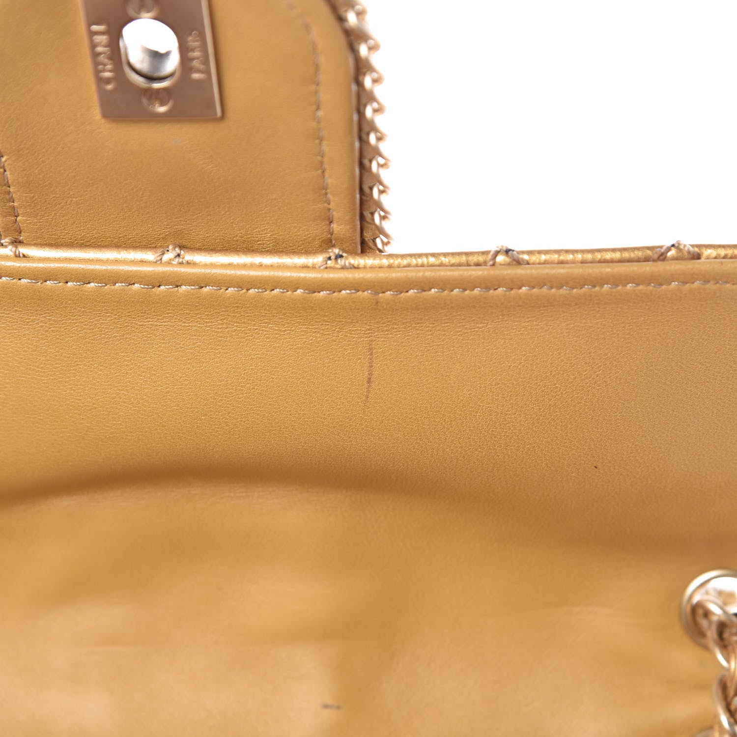 Chanel Patent Medium Madison Flap Gold 9 of 12