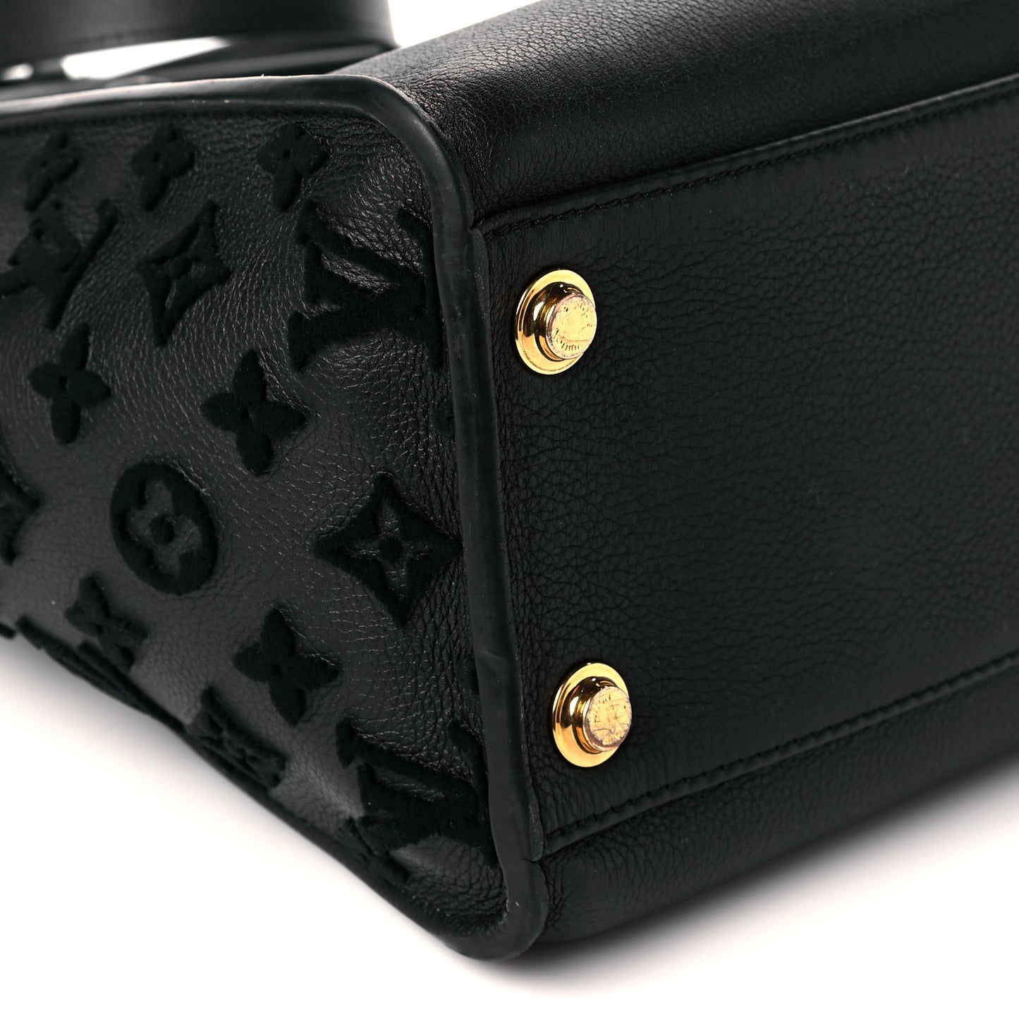 Calfskin Monogram Tufting On My Side Black