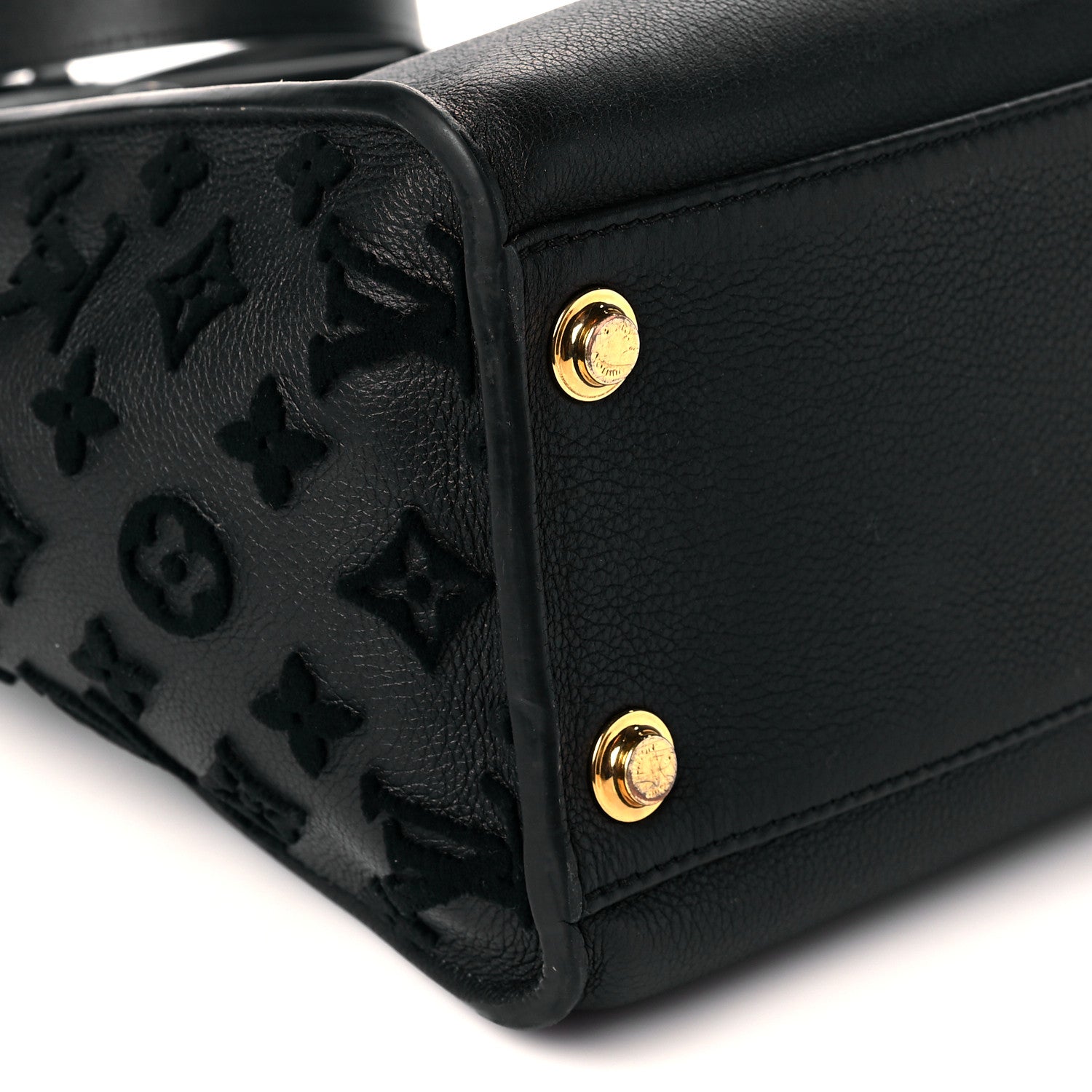 Louis Vuitton Calfskin Monogram Tufting On My Side Black 7 of 8