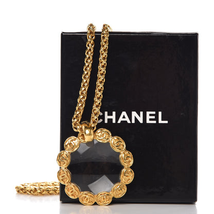 Chanel Loupe Magnifying Glass Necklace Gold 6 of 6