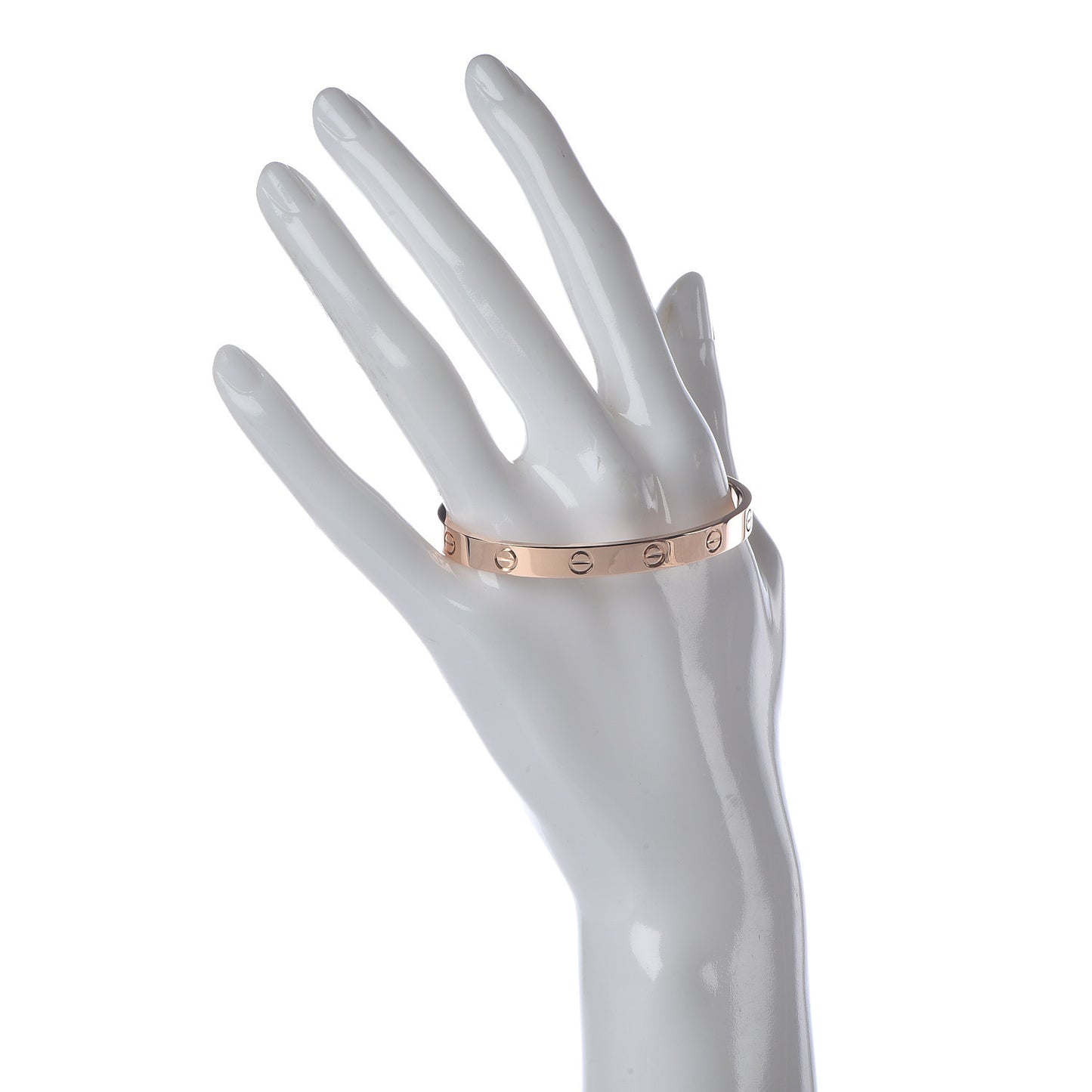 18K Pink Gold LOVE Cuff Bracelet 17