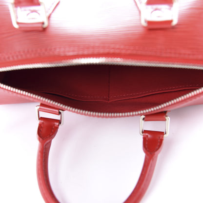 Louis Vuitton Epi Speedy 25 Castillan Red 5 of 9