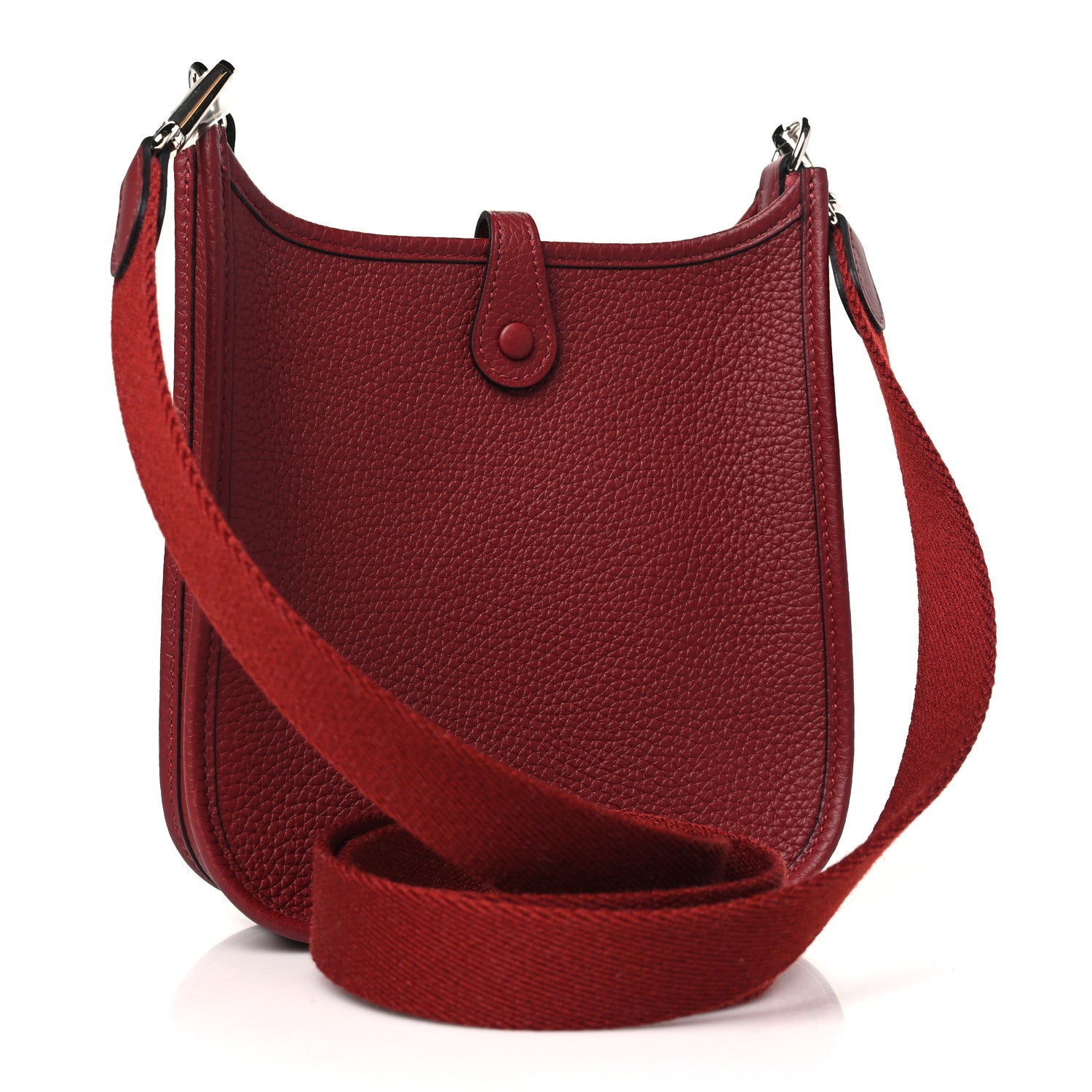 Hermes Taurillon Clemence Evelyne TPM Rouge H 1555677 – FASHIONPHILE