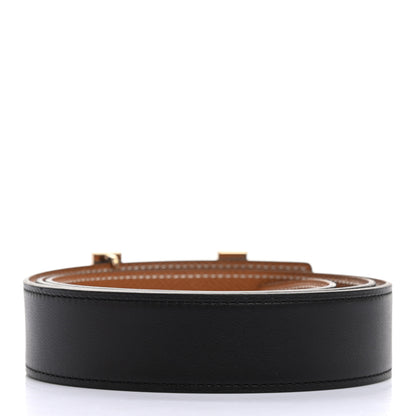 Hermes Box Togo 32mm Quizz H Belt 95 Black Gold 2 of 5