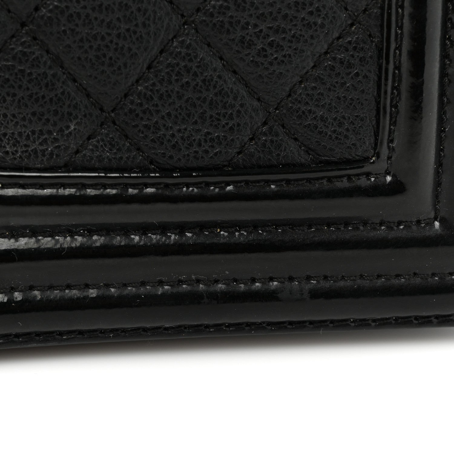Chanel Goatskin Quilted Patent Medium Duo Boy Flap Black 15 of 15