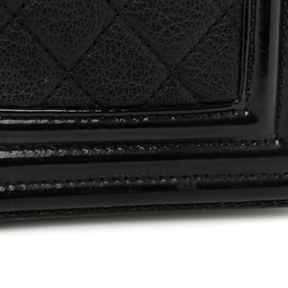 Chanel Goatskin Quilted Patent Medium Duo Boy Flap Black 15 of 15