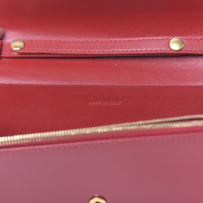 Celine Calfskin C Wallet On Chain Bag Red 6 of 10