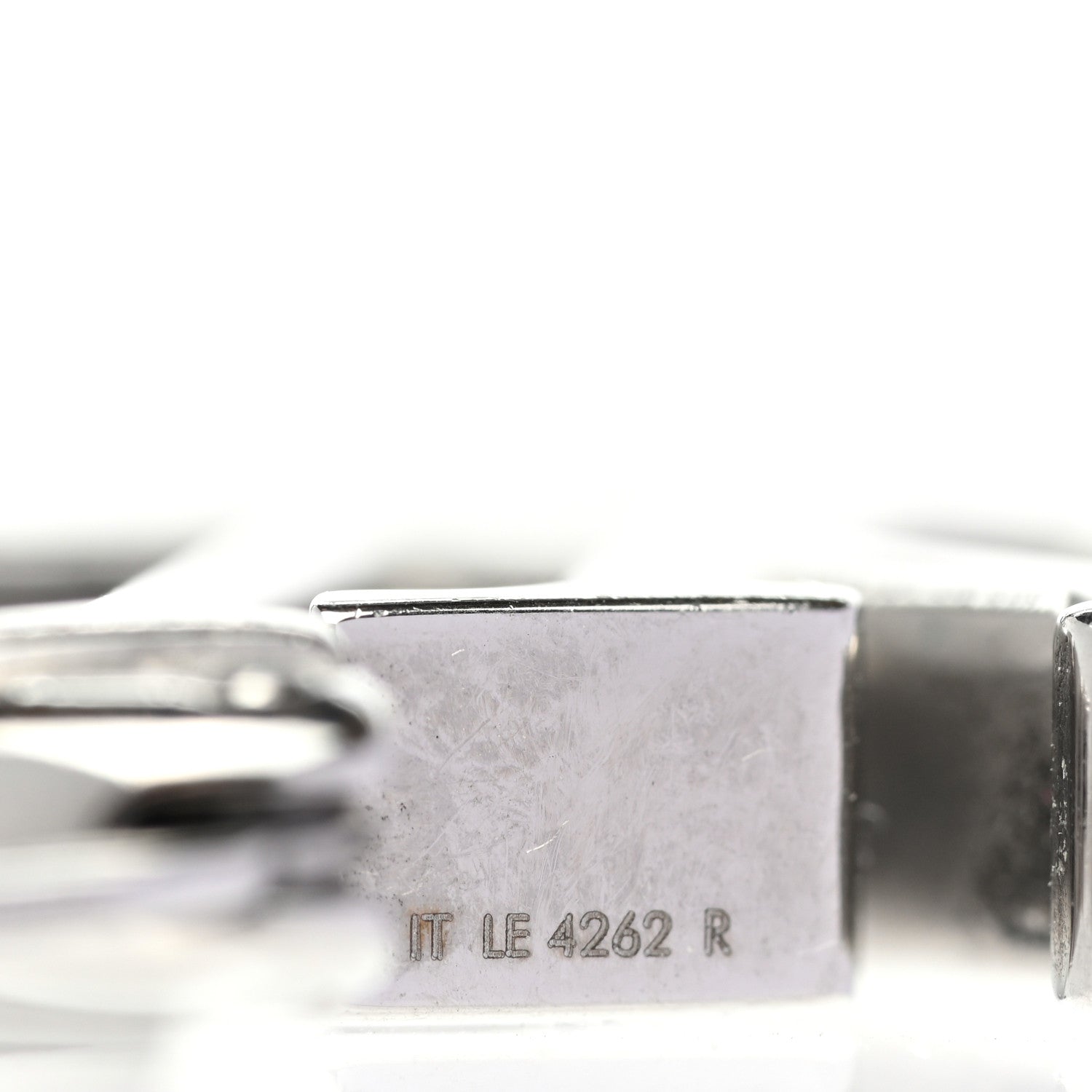 Louis Vuitton Palladium Small Louise Hoop Earrings Silver 4 of 5