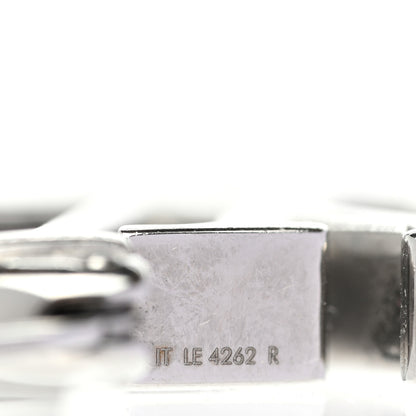 Louis Vuitton Palladium Small Louise Hoop Earrings Silver 4 of 5