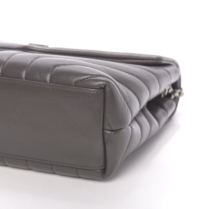 Saint Laurent Calfskin Y Quilted Monogram Small Loulou Chain Satchel Asphalt 8 of 9