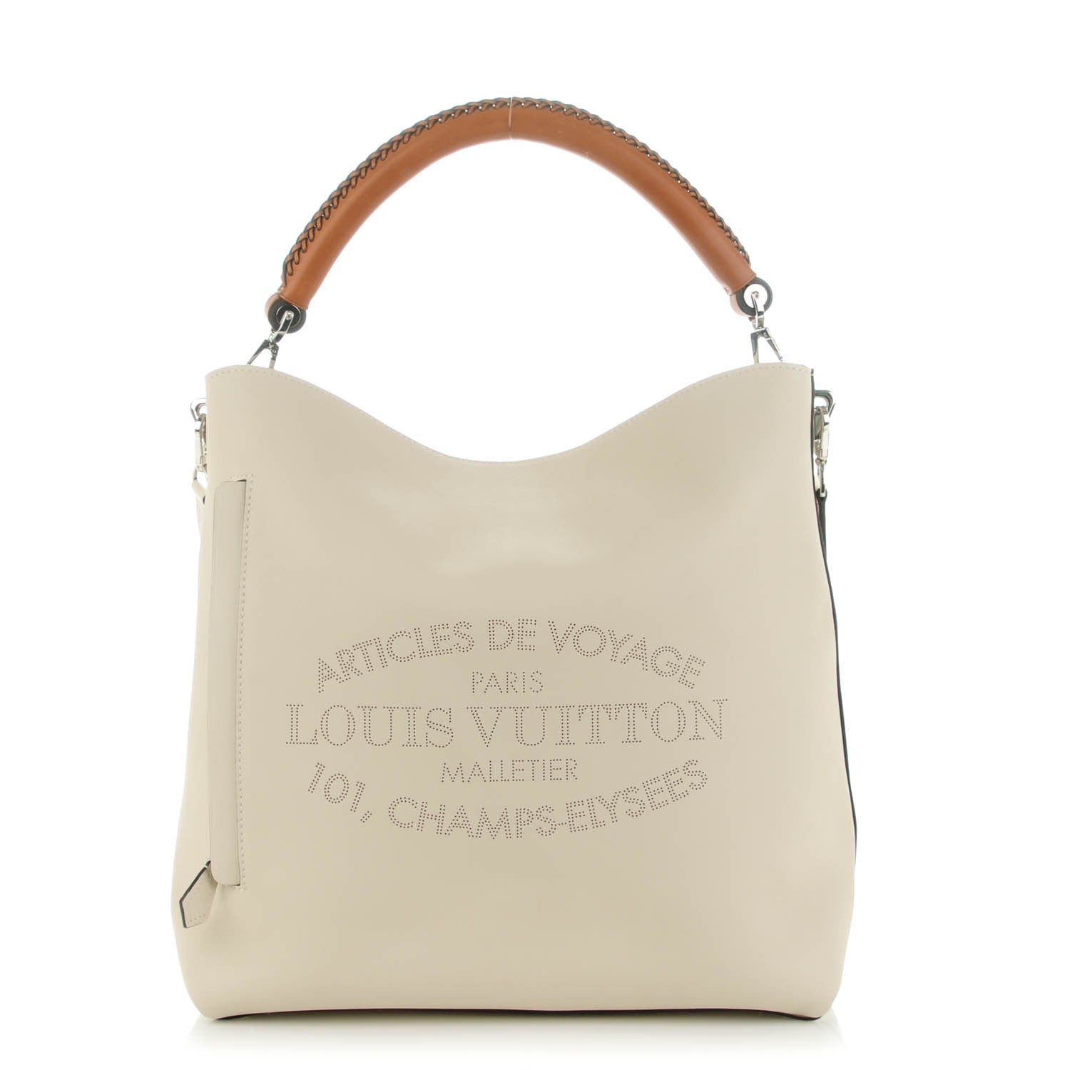 Louis Vuitton Veau Soie Calfskin Bagatelle Hobo White 1 of 7