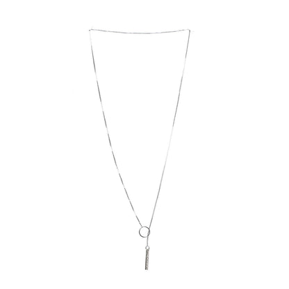 Gucci 18K White Gold 20mm Lariat Necklace 3 of 6