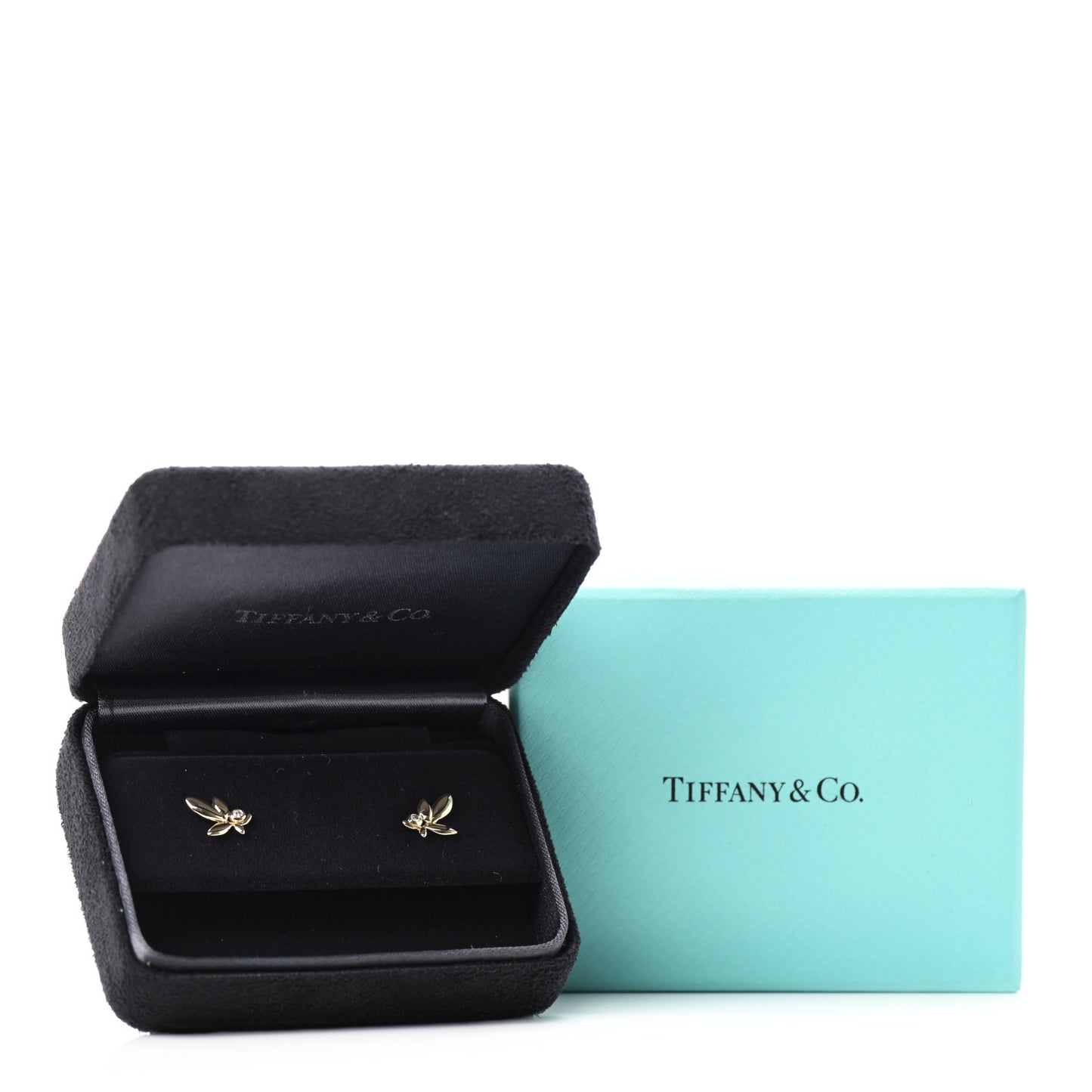 18K Yellow Gold Diamond Paloma Picasso Olive Leaf Earrings