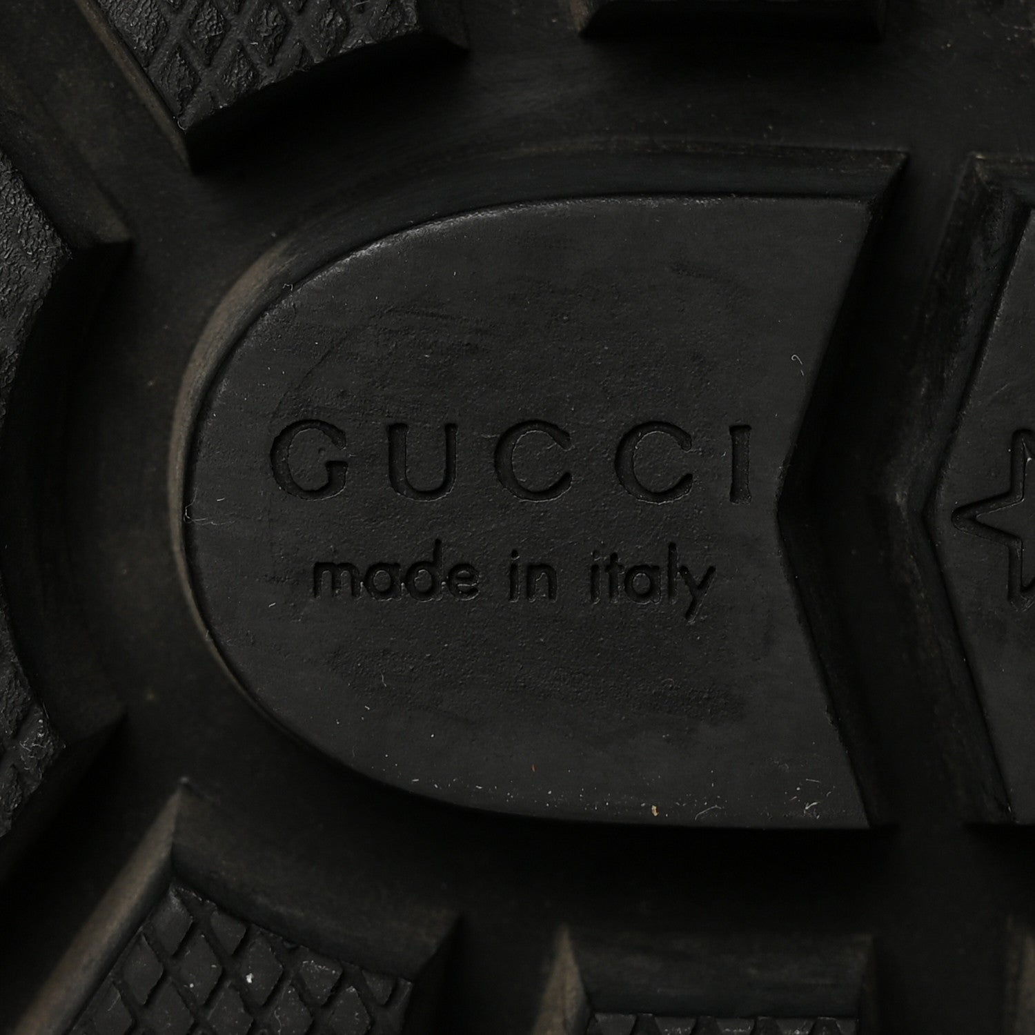 Gucci Calfskin Embroidered Lace Up Combat Ankle Boots 35 Black 6 of 16