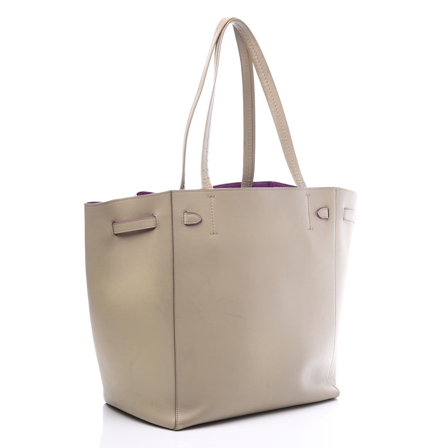 Celine Smooth Calfskin Small Tassel Cabas Phantom Dune Magenta 2 of 12