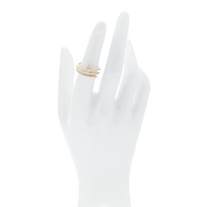 Cartier 18K Yellow Gold Diamond Double Juste Un Clou Paved Ring 52 6 2 of 6