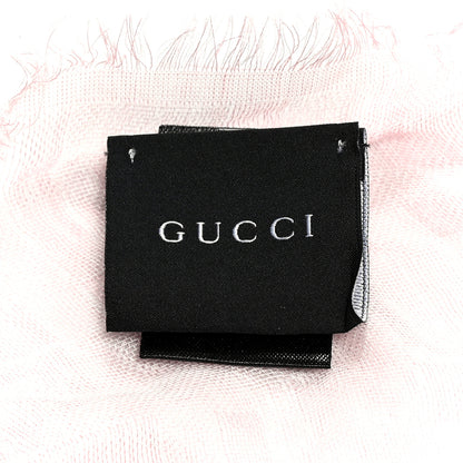 Gucci Cotton Modal GG Tri Acantha Shawl Light Pink 2 of 3