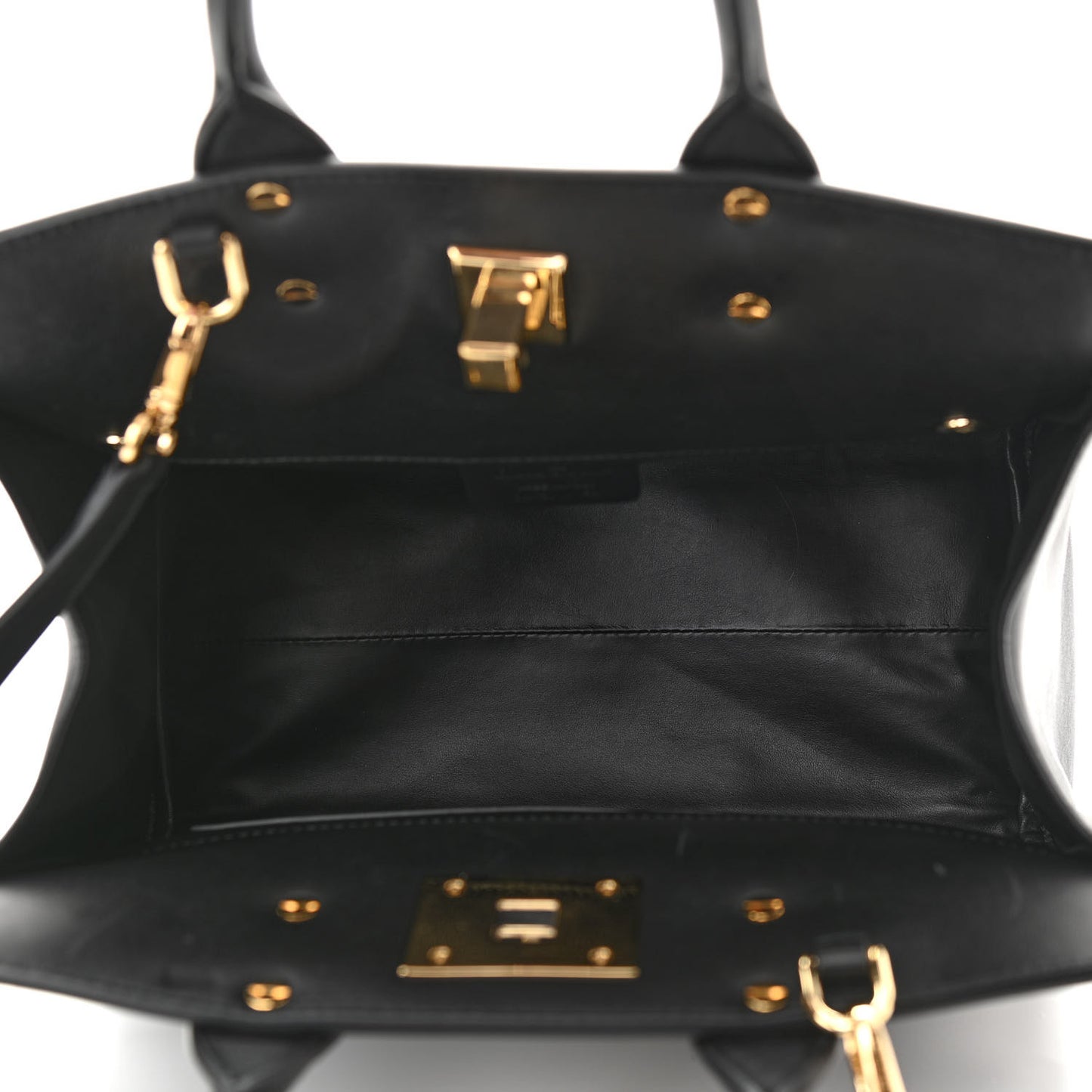Calfskin Medium Studio Bag Black