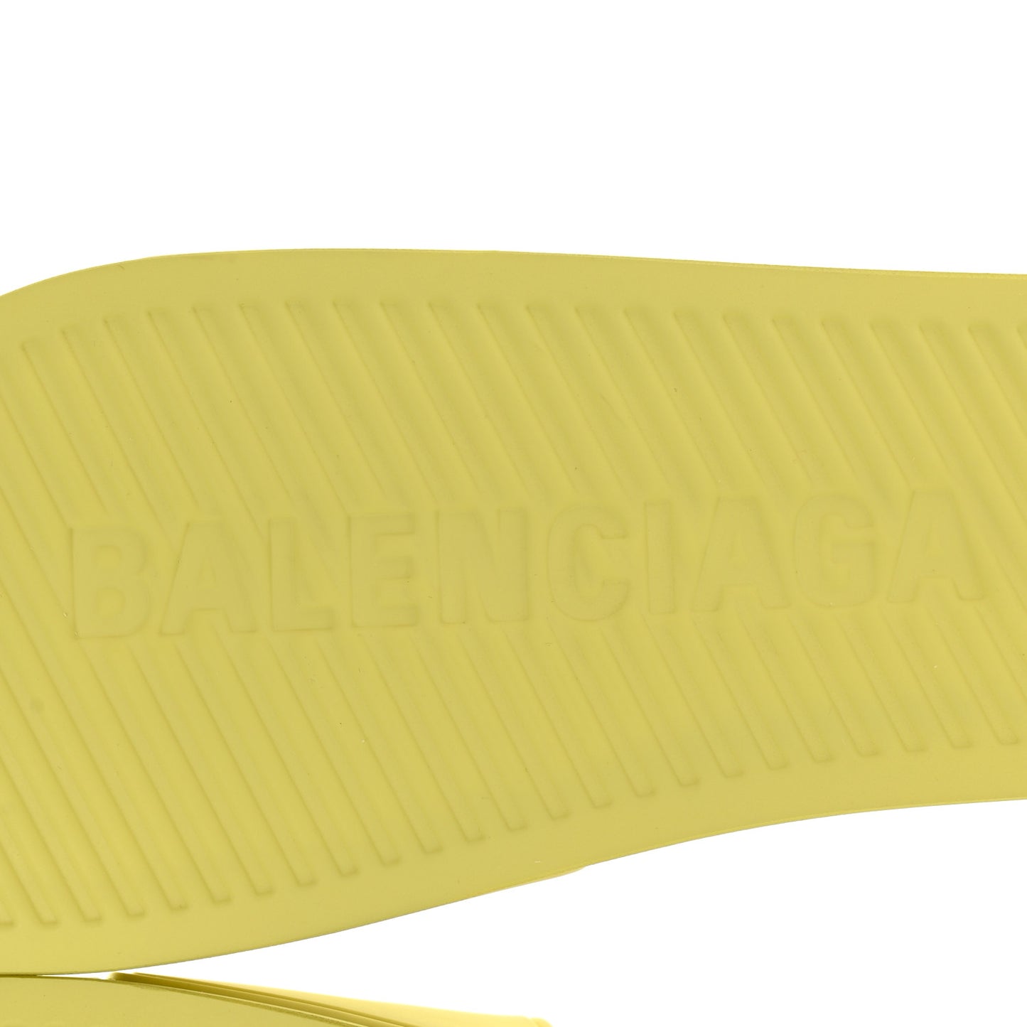 Smooth Rubber Logo Bi-Color Womens Pool Slide Sandals 37 Yellow Black