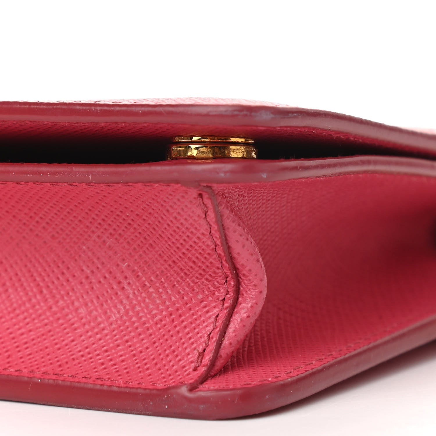 Prada Saffiano Metal Phone Wristlet Crossbody Wallet Peonia 10 of 12