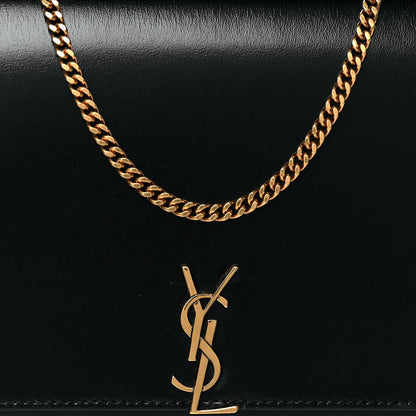 Saint Laurent Glossy Calfskin Monogram Chain Wallet Black 7 of 10