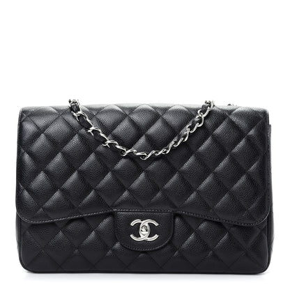 Chanel Caviar Quilted Jumbo Single Flap Black 1 of 9