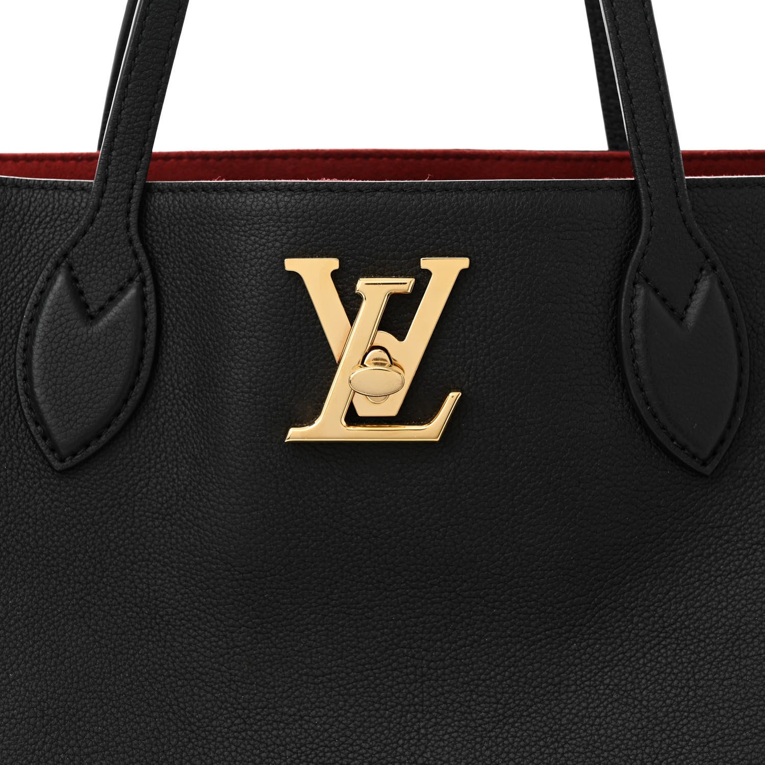 Louis Vuitton Grained Calfskin Lockme Shopper Black 8 of 15