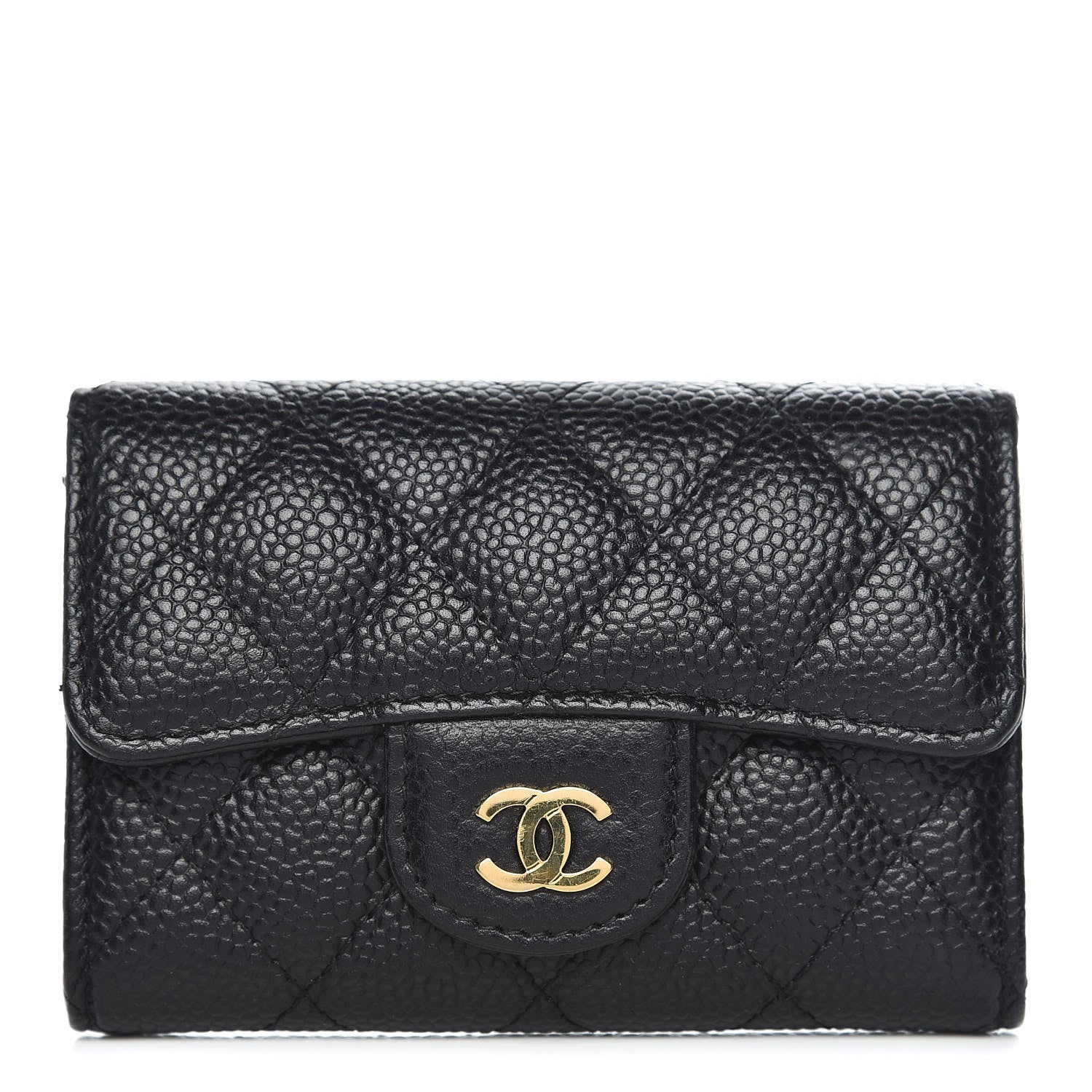 Chanel Caviar Quilted Flap Card Holder Black 1 of 9