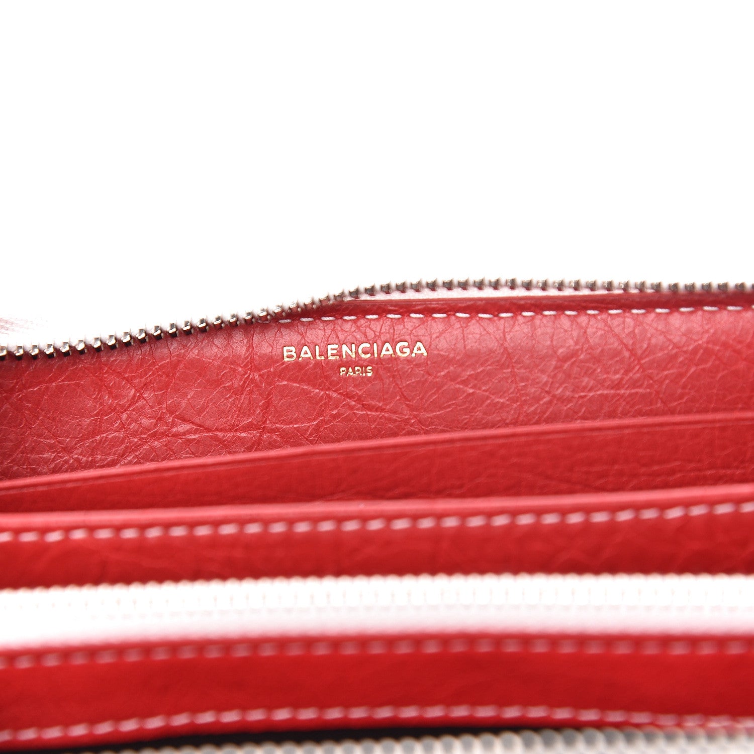Balenciaga Agneau Arena Multicolore Bazar Continental Zip Around Wallet Bleu White Rouge 6 of 8