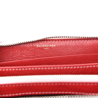 Balenciaga Agneau Arena Multicolore Bazar Continental Zip Around Wallet Bleu White Rouge 6 of 8