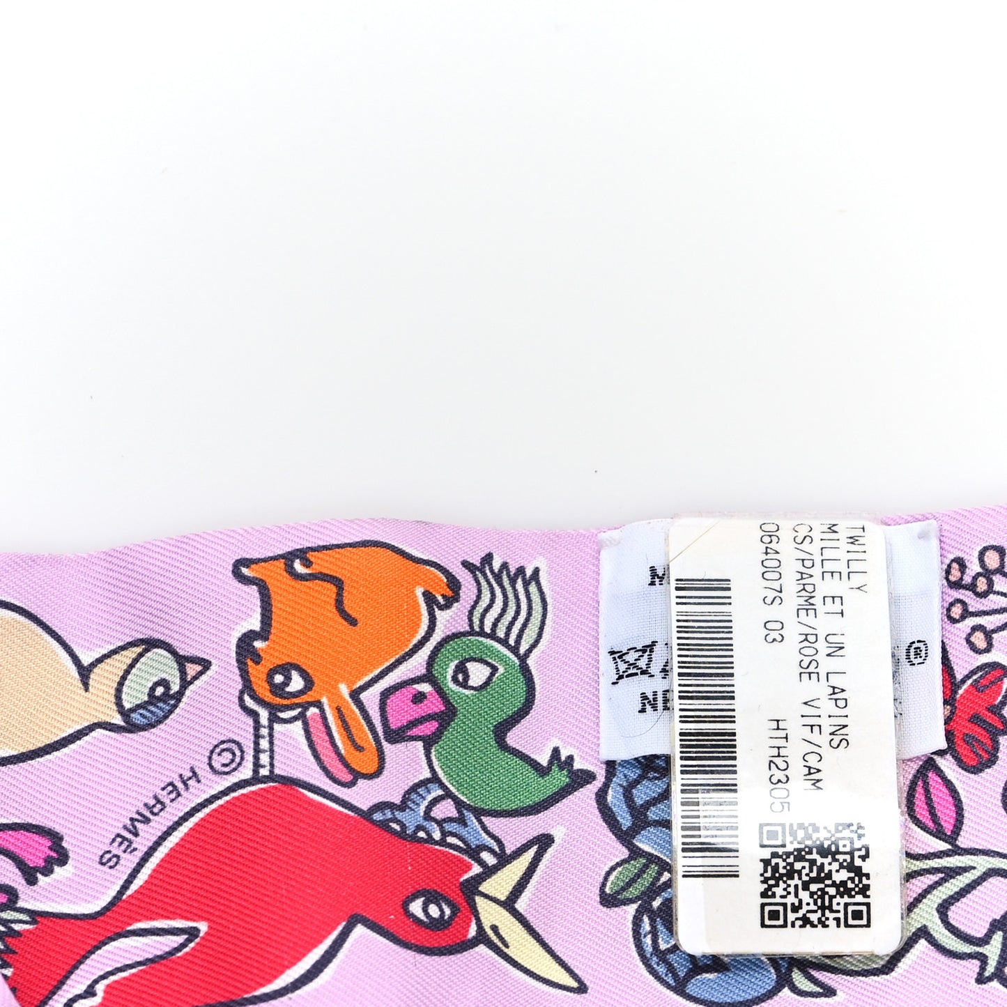 Silk Mille Et Un Lapins Twilly Parme Rouge Vif Camel