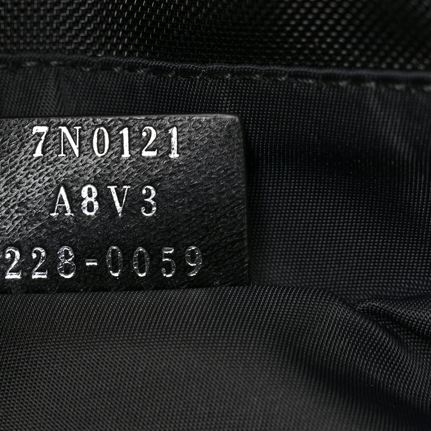 Shiny Glazed Fabric Vachetta FF 1974 Toiletry Case Black