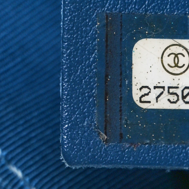 Chanel Crumpled Lambskin Quilted Waist Bag Fanny Pack Blue 7 of 9