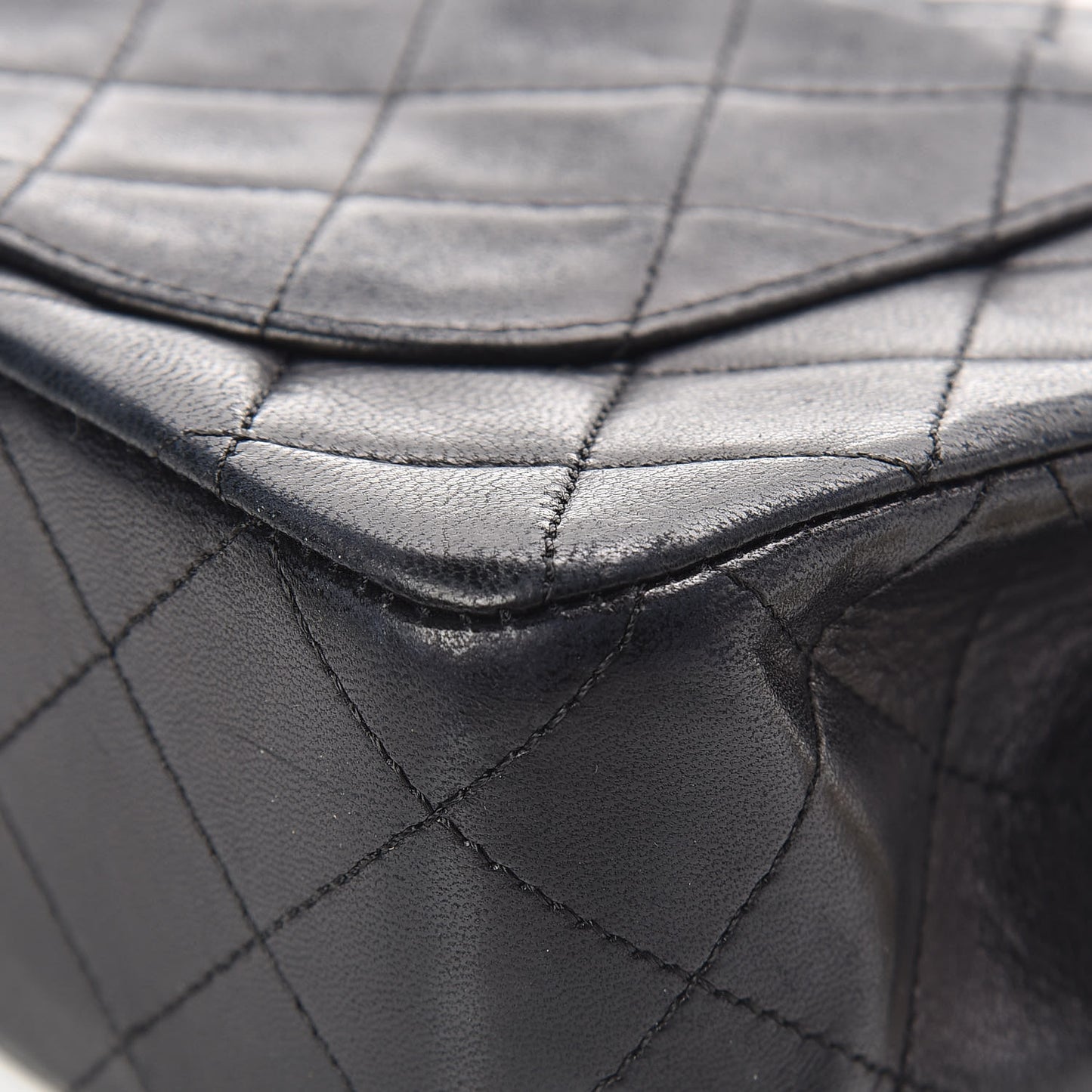 Lambskin Quilted Small Double Flap Black