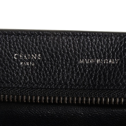 Celine Drummed Calfskin Suede Medium Trapeze Black 7 of 9
