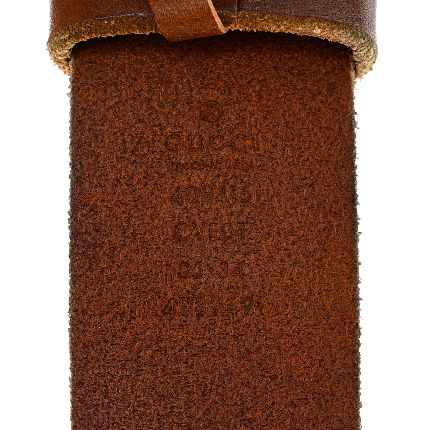 Faded Calfskin Double G 40mm Belt 85 34 Cuir