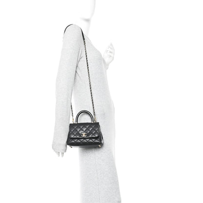 Chanel Caviar Quilted Extra Mini Coco Handle Flap Black 2 of 11