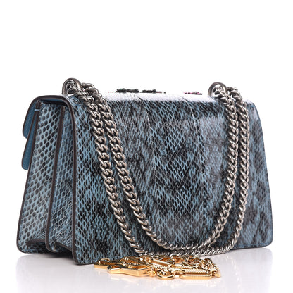 Gucci Snakeskin Blind For Love Embroidered Small Dionysus Shoulder Bag Ultramarine Multicolor 4 of 10