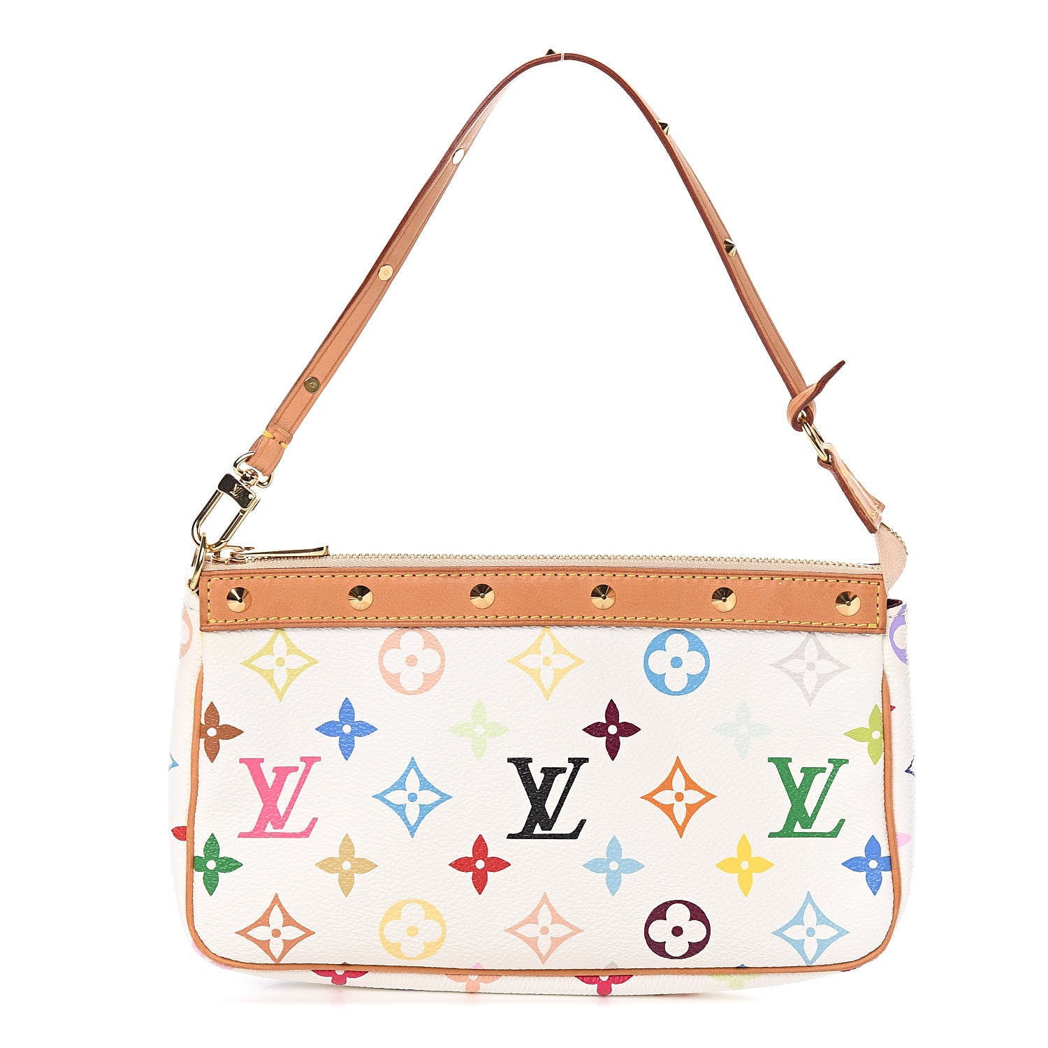 Louis Vuitton Monogram Multicolor Pochette Accessories White 1 of 13