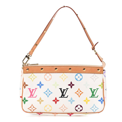 Louis Vuitton Monogram Multicolor Pochette Accessories White 1 of 13