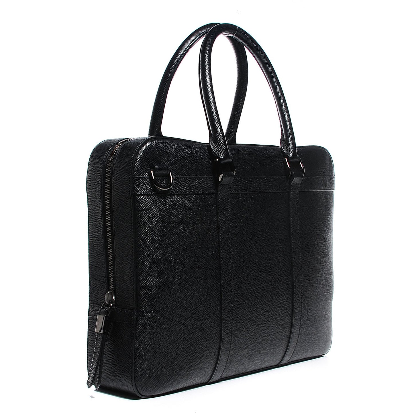 London Leather Briefcase Black