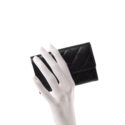 Chanel Caviar Quilted Flap Card Holder Black 2 of 9
