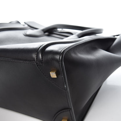 Celine Smooth Calfskin Mini Luggage Black 10 of 11