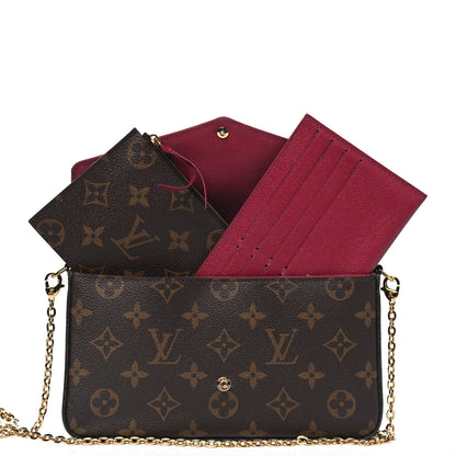Louis Vuitton Monogram Pochette Felicie Chain Wallet Fuchsia 11 of 11
