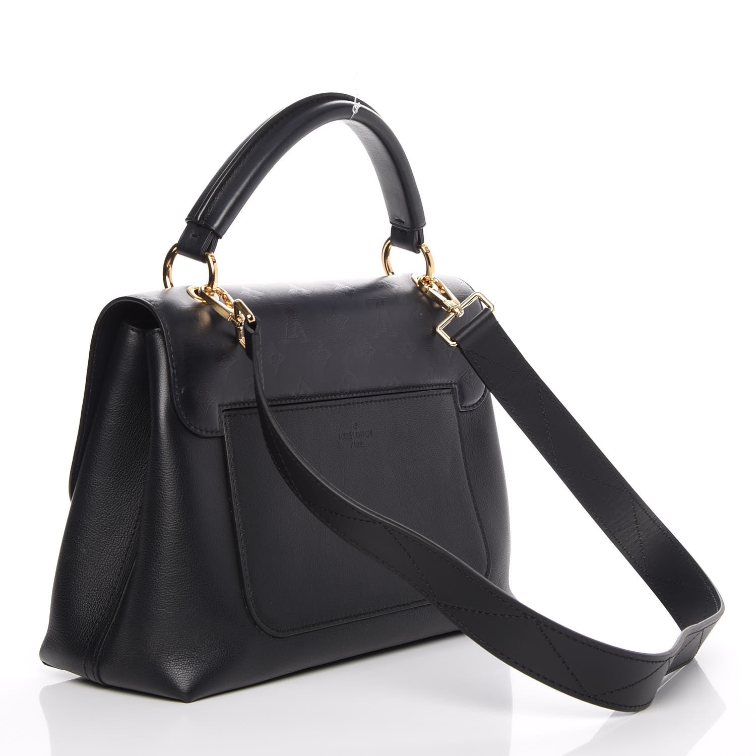 Louis Vuitton Calfskin Monogram Very One Handle Black 3 of 12