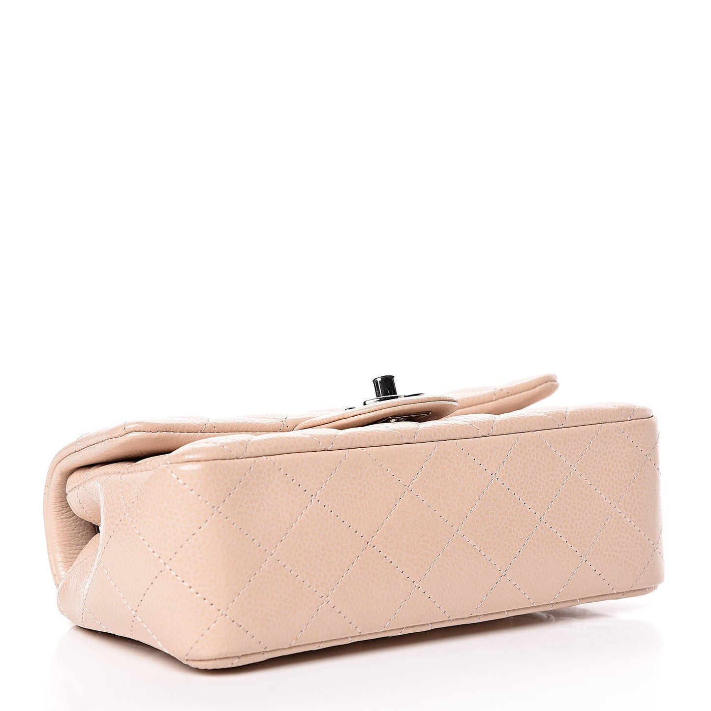 Caviar Quilted Mini Rectangular Flap Light Pink