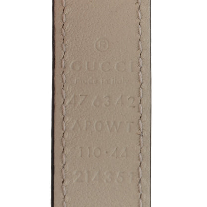 Gucci Calfskin Pearl Double G 20mm Belt 110 44 Ivory 3 of 8